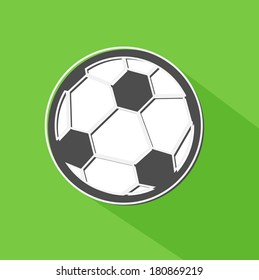 Soccer ball shadow icon, vector illustration