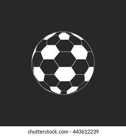 Soccer ball sign simple icon on background