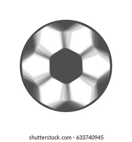 Soccer ball sign. Vector. Gray icon shaked at white background.