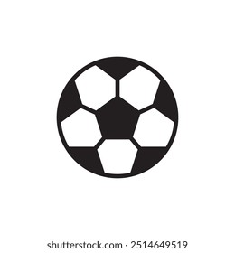 Soccer ball, simple flat icon design vector illustration isolated on white background. Football theme. 
