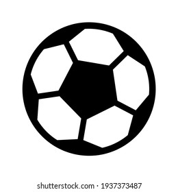 Soccer ball simple icon isolated on white. Vector illustration