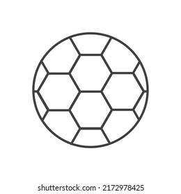 Soccer ball simple linear symbolic icon