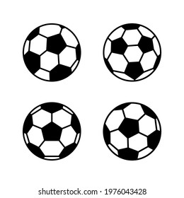 Soccer ball, simple style, icon. Vector illustration isolated on white background.