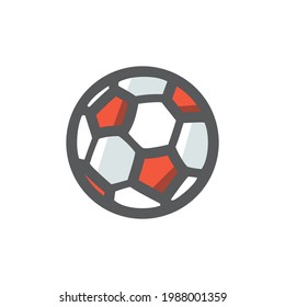 Soccer Ball simple Vector icon Cartoon illustration