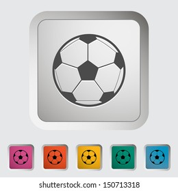 Soccer ball. Single icon. Vector illustration.