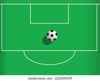 Soccer Ball In The Small Area For Penalty Shot