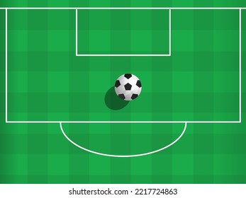 Soccer Ball In The Small Area For Penalty Shot