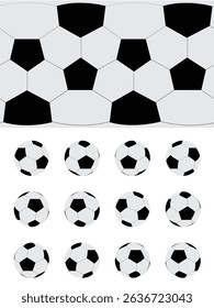 Soccer Ball Spinning Frame Sequence and Texture Vector