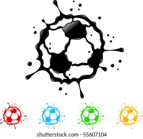 Soccer Ball Splat - Vector