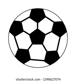 Soccer ball sport cartoon in black and white