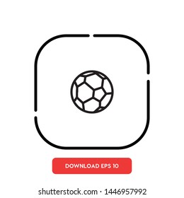 Soccer ball, sport symbol vector icon