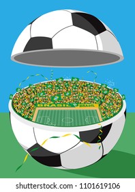 Soccer ball stadium
