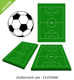Soccer ball and soccer stadium vector