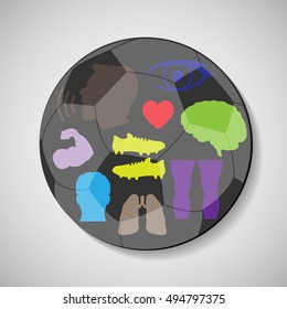 soccer ball sticker and logo