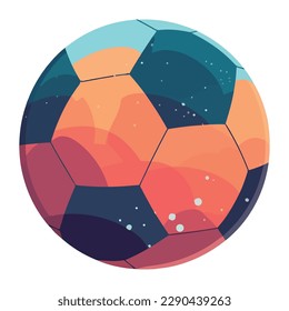 Soccer ball symbolizes fun competition and success isolated