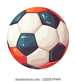 Soccer ball symbolizes success in sports competition icon isolated