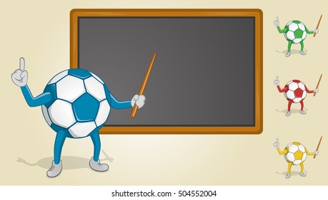 Soccer Ball Teaching With Blackboard