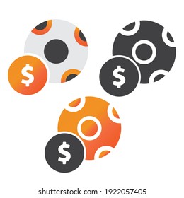 soccer ball time illlustration design. soccer ball time icon isolated on white background. ready use vector.