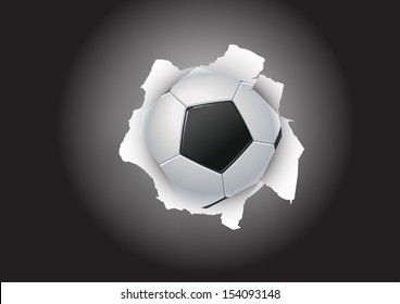 soccer ball torn