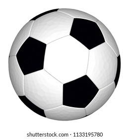 Soccer ball, traditional black and white colors. Football vector illustration. Foot ball icon.