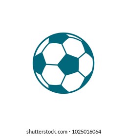 soccer ball in trendy flat style 