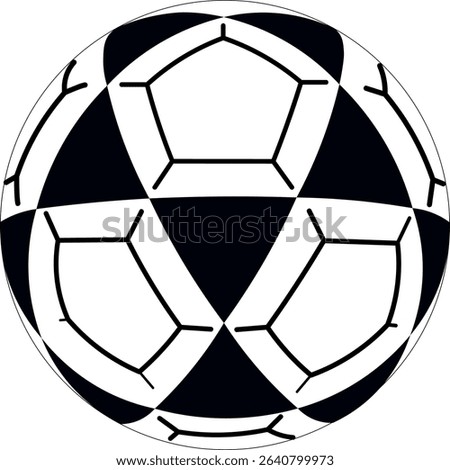
soccer ball triangles with diamond-shaped outlines