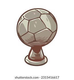 soccer ball trophy success in competition icon isolated