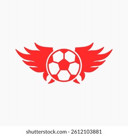 soccer ball with two wings