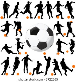 soccer and ball vector