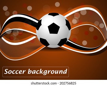 Soccer ball vector background/design for poster, diplomas or print with place for your content/vector illustration