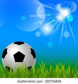 Soccer ball vector background/design for poster, diplomas or print with place for your content/vector illustration