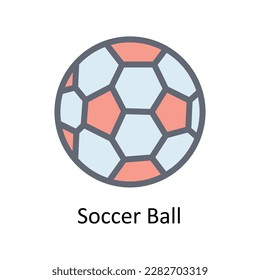 Soccer ball Vector  Fill outline Icons. Simple stock illustration stock