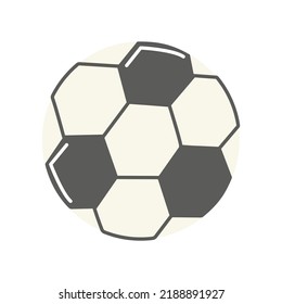 Soccer ball, vector flat illustration on white background.