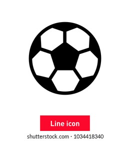 Soccer ball vector icon.