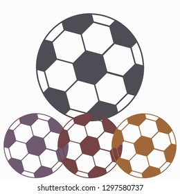 Soccer ball vector icon 