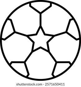 Soccer Ball vector icon. Can be used for printing, mobile and web applications.