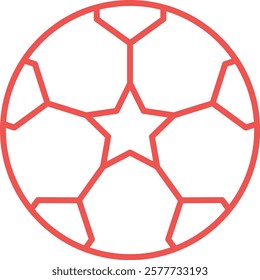 Soccer Ball vector icon. Can be used for printing, mobile and web applications.