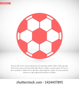 soccer ball vector icon eps 10 , Lorem ipsum Flat design