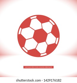 soccer ball vector icon eps 10 , Lorem ipsum Flat design