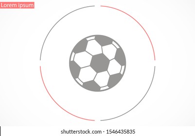 Soccer ball vector icon. Ball games icon.