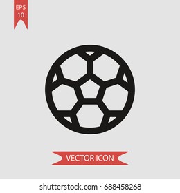 Soccer ball vector icon, illustration symbol