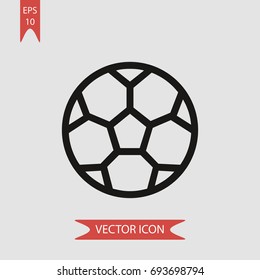 Soccer ball vector icon, illustration symbol