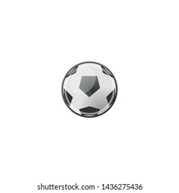 Soccer Ball Vector Icon. Isolated Ball Emoji, Emoticon, Illustration