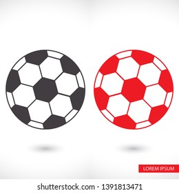 Soccer ball vector icon  , lorem ipsum Flat design
