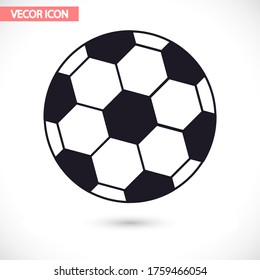 Soccer ball vector icon , lorem ipsum Flat design