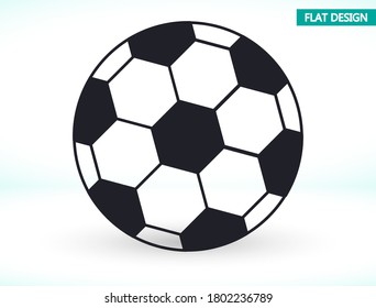 Icono de vector de bola de fútbol, lorem ipsum Diseño plano