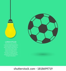 Soccer ball vector icon , lorem ipsum Flat design