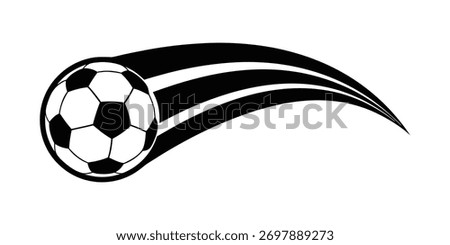 Soccer ball vector icon with motion illustration

