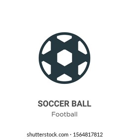Soccer ball vector icon on white background. Flat vector soccer ball icon symbol sign from modern football collection for mobile concept and web apps design.