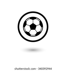 Soccer ball - vector icon with shadow